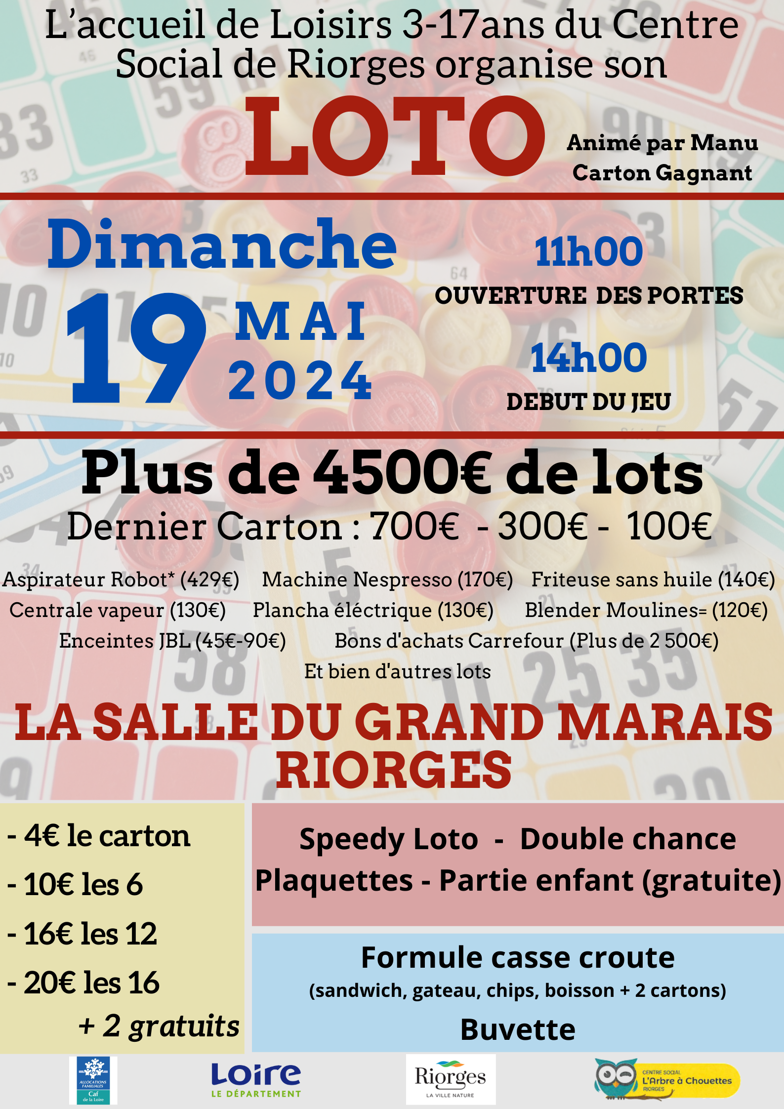 centre social riorges loto